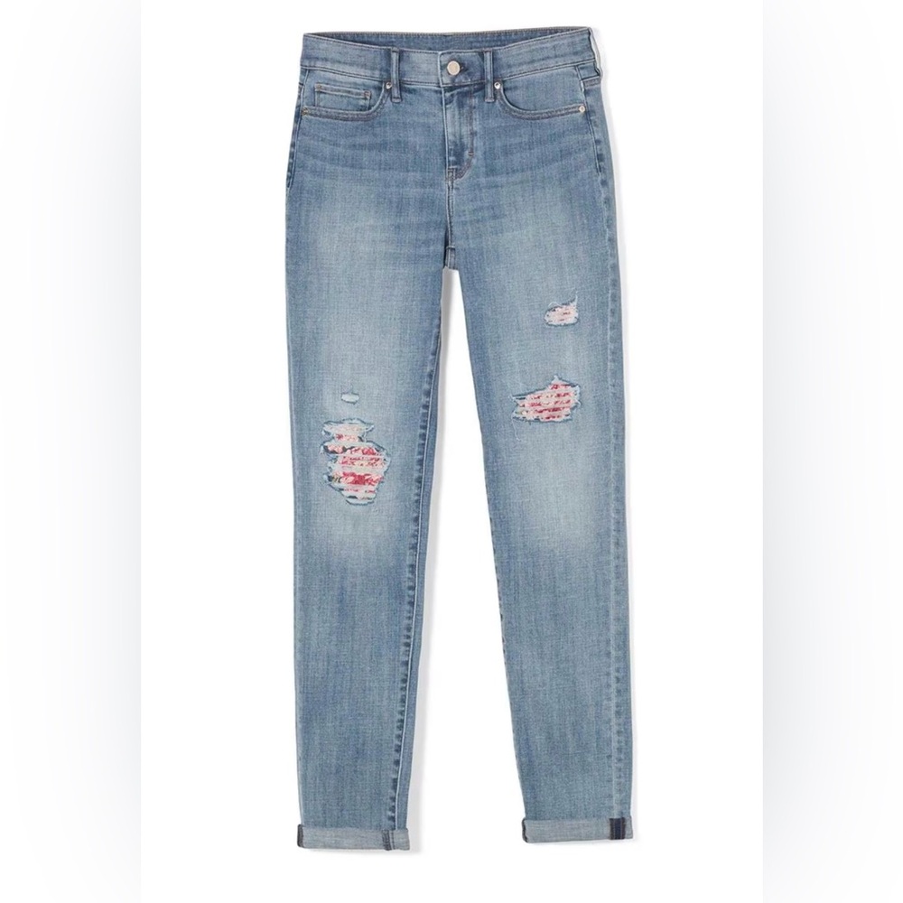 White House Black Market Mid-Rise Everyday Soft Denim Girlfriend Jeans, Size 4